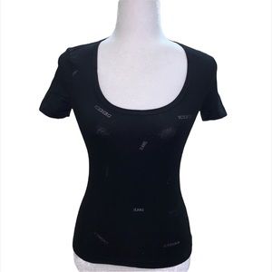 Auth Iceberg Jeans Gilmar Italy logo fitted cotton black shortsleeved T-shirt